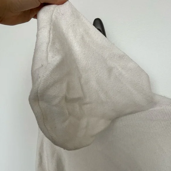 Tahari V-Neck Hooded Sweater in Cream - Picture 5 of 5